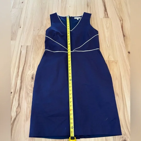 Banana Republic Women’s Navy Sheath Dress Sz 14 Preppy Career - Picture 8 of 11